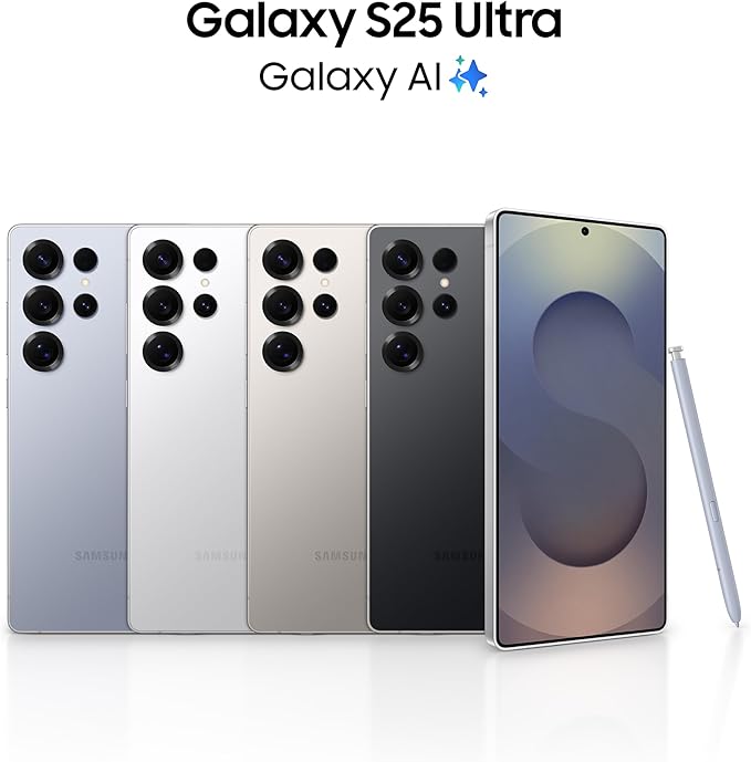 Samsung Galaxy S25 Ultra AI Phone, 256GB Storage, 12GB RAM