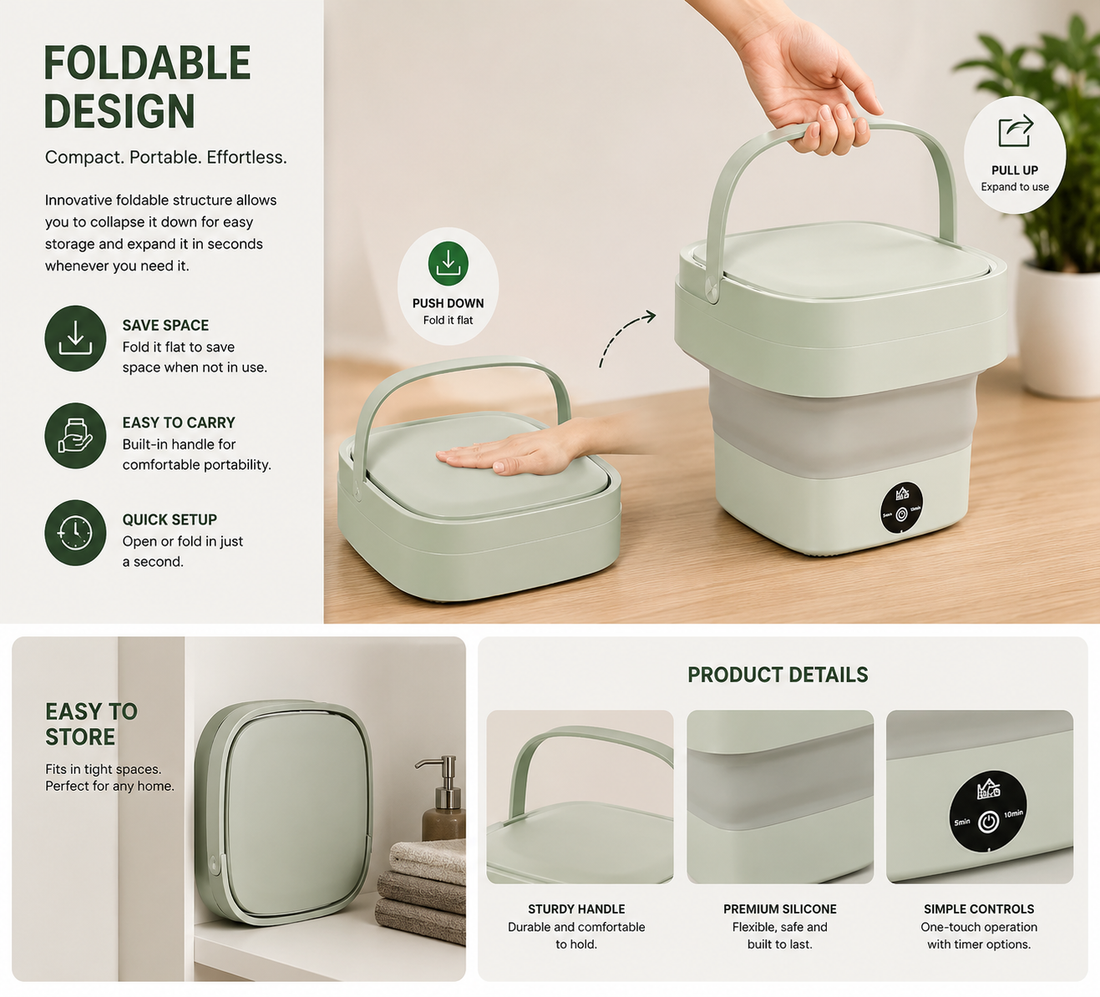 Foldable Mini Laundry Machine